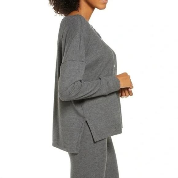 MAISON DU SOIR Courtney Thermal Pajama Top sz Small - Picture 2 of 8